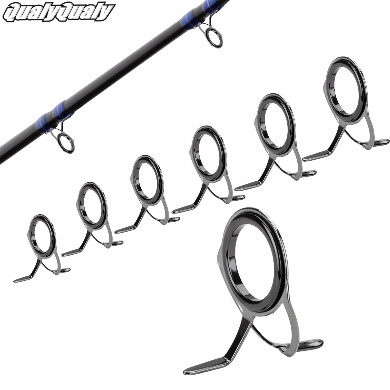 Fishing Rod Guide Replacement - 7 szt. Prowadnice wędki zestaw naprawczy