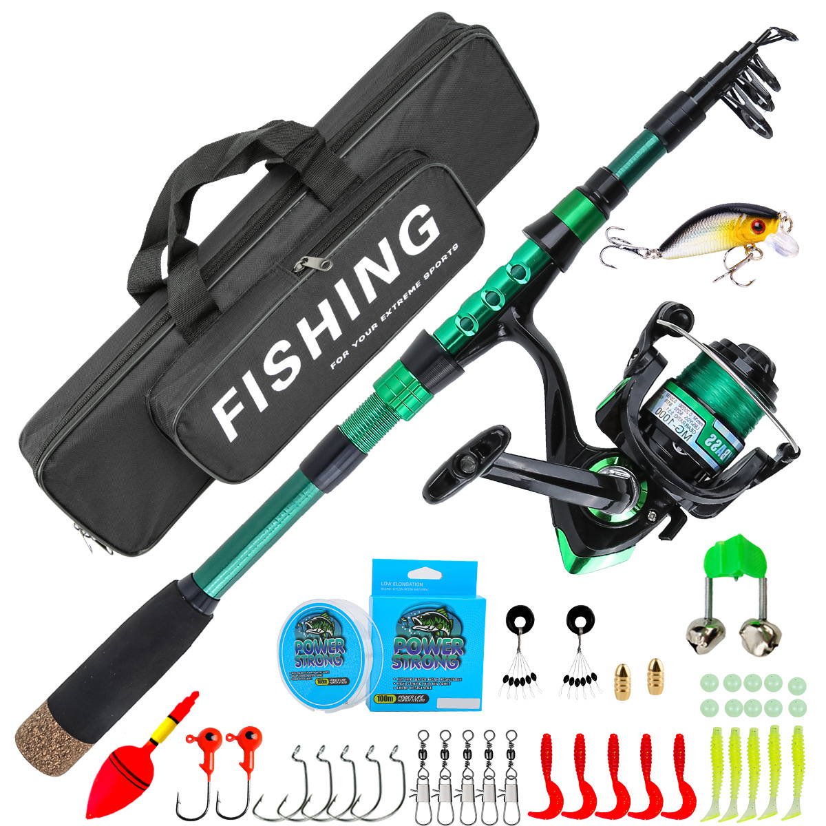 1.8-metrowy zielony teleskopow – Fishing Rod Carbon Fiber recenzja i cena
