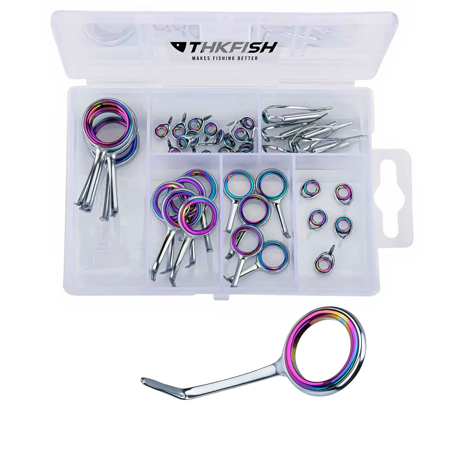 40szt Kolorowe prowadnice wędk – Fishing Rod Guide Replacement recenzja i cena
