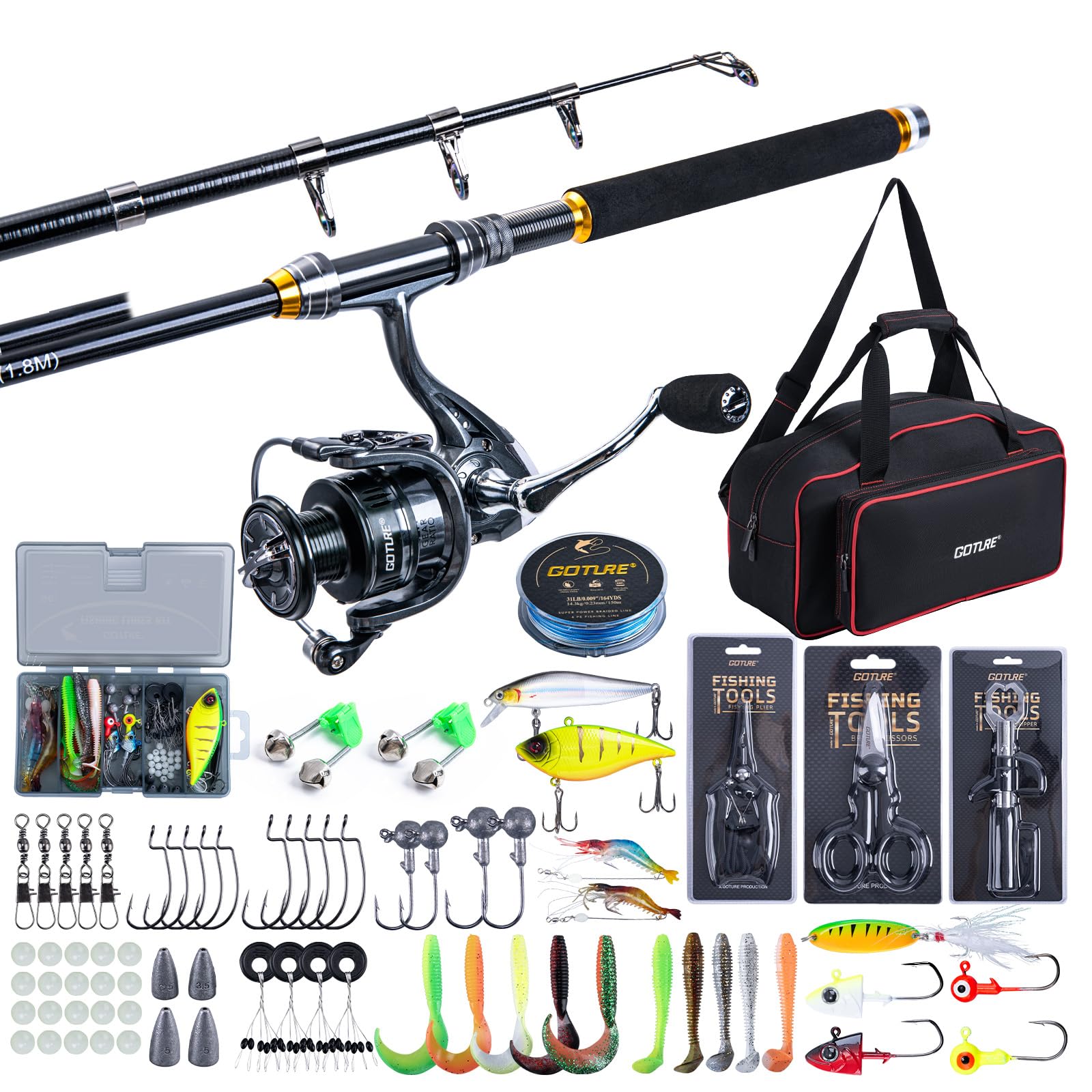 Zestawy wędkarskie Goture: tel – Fishing Rod Combo recenzja i cena